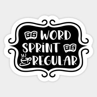 Word Sprint Regular - Retro Writing Typography Sticker